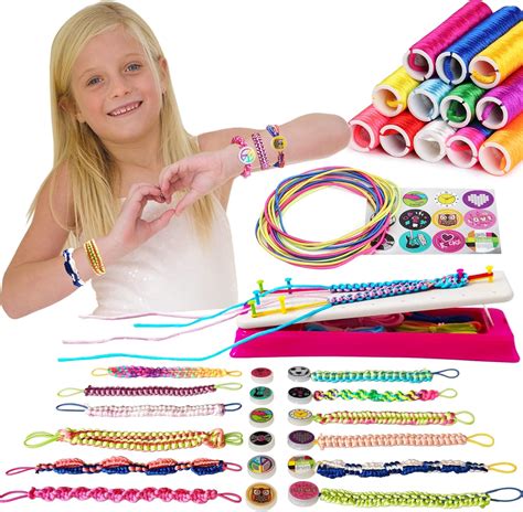 Amazon.com: IQKidz Friendship Bracelet Making Kit - Make Bracelets ...
