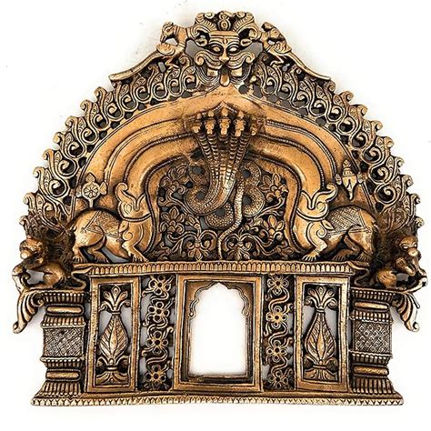 Buy Bhunes Brass Beautiful Prabhavali with Shashnag Frame Arch Wall ...