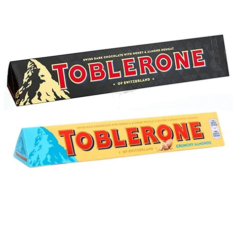 Toblerone Dark and Crunchy Almonds Chocolate Bars 100gm Pack of 2 ...