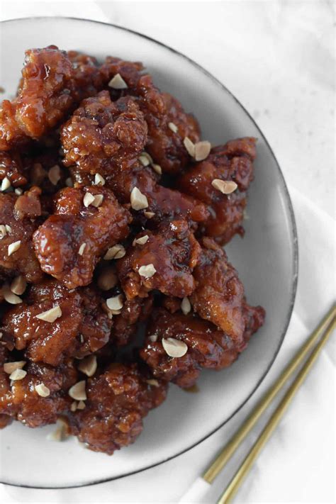 Soy Garlic Korean Fried Chicken - Dakgangjeong (Extra Crunchy) - That ...