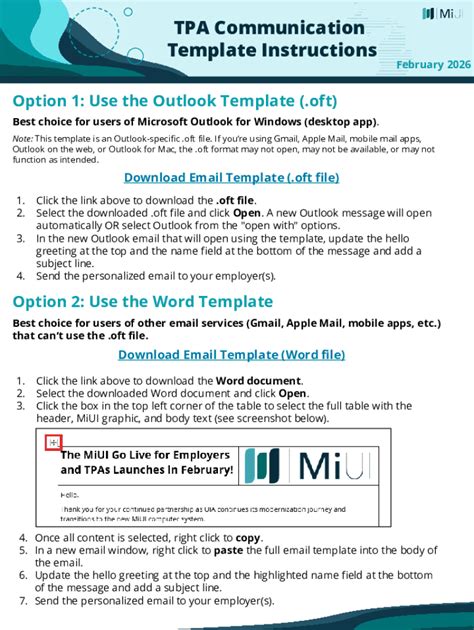 TPA Communication Template - Blank Fillable Template | Fill Out, Print ...