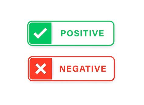 Positiv- und Negativzeichen-Schaltfläche mit Häkchen-Symbol im ...