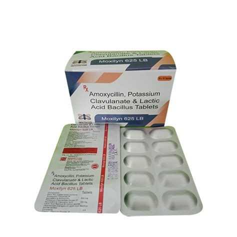 MOXILYN 625 LB Tablets (10*10 Alu) Rampton Healthcare