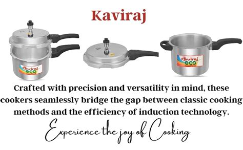 Buy Kaviraj Eco 3 Ltrs Aluminium Induction Base Pressure Cooker with ...