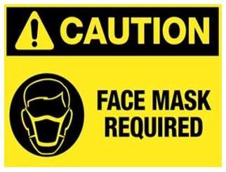 CAUTION FACE MASK REQUIRED Sign - RGLables : Amazon.in: Industrial ...