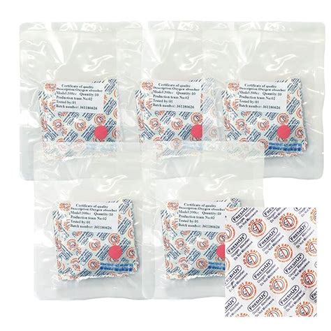 FreshUS 300cc Oxygen Absorber (5 Individual Packs of 10 Packet) - Long ...