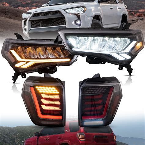 Buy VLAND Clear Reflective Headlights Assembly + Clear Taillights Fit ...