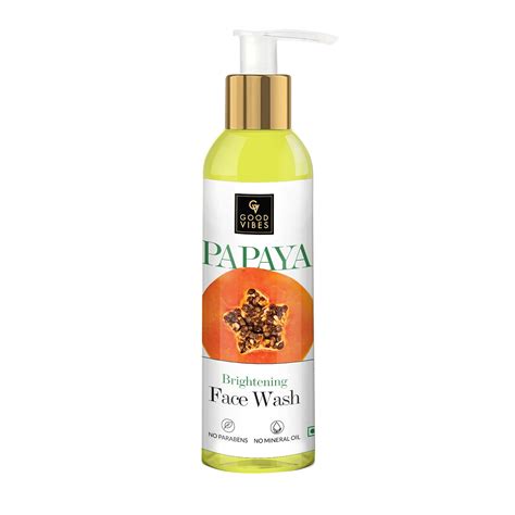 Good Vibes Papaya Brightening Face Wash 120 ml - Radiant Glowing ...
