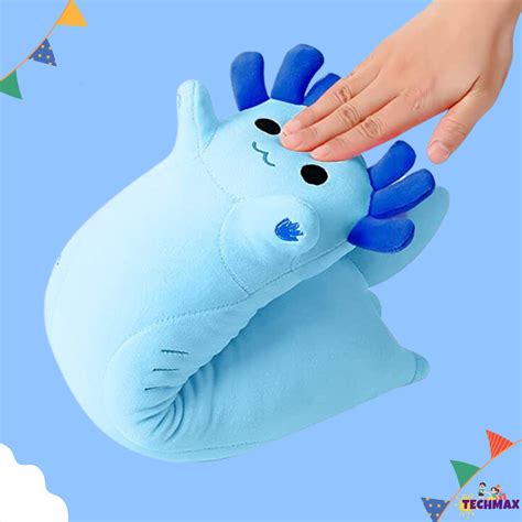Blue Axolotl Long Plush Pillow – TechMax