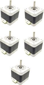 INVENTO 5Pcs Nema 17, 4 Kg-cm Bipolar Stepper Motor For CNC Robotics ...