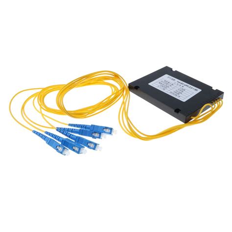 Non-brand 4 Ports PLC Fiber Splitter with ABS Box Package - SC/UPC (1 X ...
