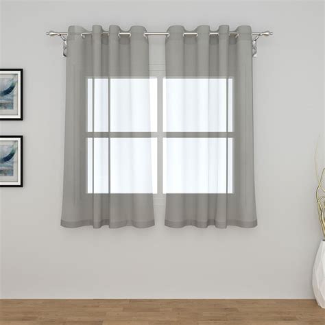 Buy Marshmallow Solid Window Curtains - Set Of 2 Pcs - Polyester - 110 ...