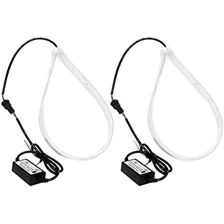 AutoBizarre White Amber Stick-on Above Headlamp Flow LED Sequential ...