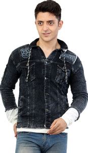 Woodsvally Full Sleeve Self Design Men Denim Jacket - Buy Woodsvally ...