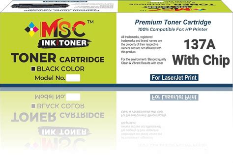 MSC INK AND TONER 137A for W1370A Toner Cartridge Compatible for HP ...