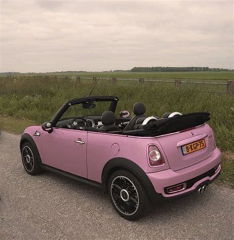 Cute Pink Mini Cooper Convertible