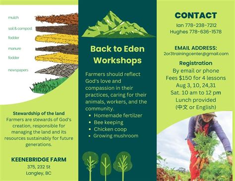New Classes This Summer "Back to Eden", 375, 232 St, Langley ...