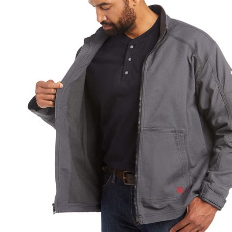 Ariat Men's FR DuraLight Stretch Canvas Field Jacket - Iron Gray - Billy's Western Wear