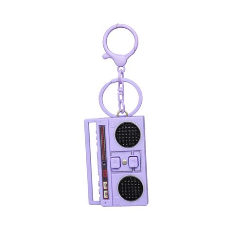 Purple Retro Radio Keychain | Ay Mami