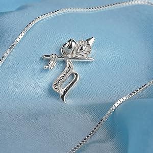 Buy prabhu bhakti 925 Sterling Silver Shri Krishna Mor Pankh With Murli ...