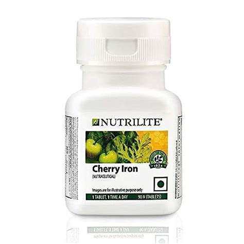 Amway Nutrilite Cherry Iron-90 Tab, Bone Strength Tablet : Amazon.in ...