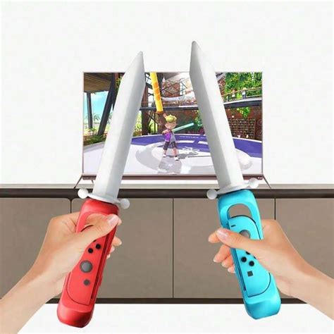 For Switch Oled Grip Fencing Game Grip Switch Illuminated Sword 2 Pack ...