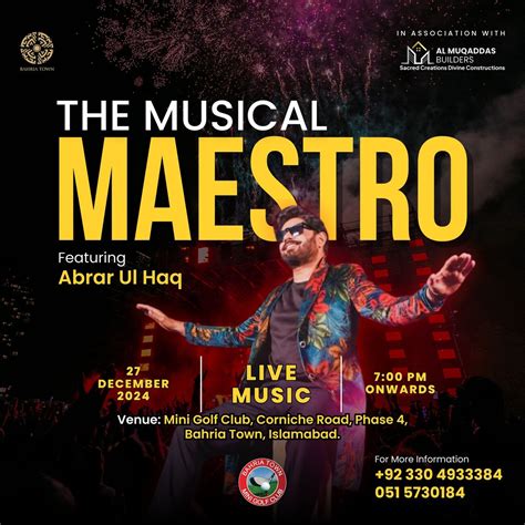 Unforgettable Evening with Abrar-ul-Haq at Minigolf, Mini Golf , Bahria ...