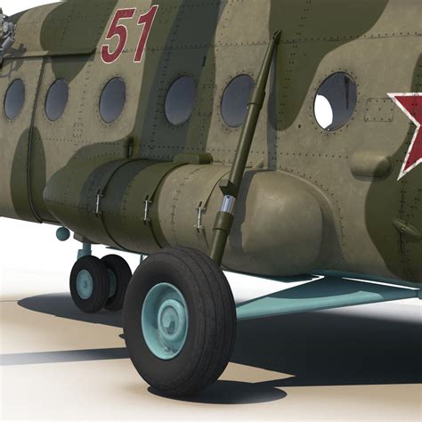 Mi 8 Hip Russian Millitary Medium Transport Helicopter 3D model | 3D ...
