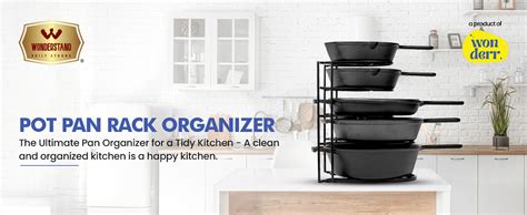 WonderStand Pot Pan Kitchen Shelves Freestanding Rack Organizer (5-Tier ...