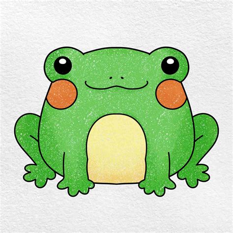How to Draw a Cartoon Frog - HelloArtsy