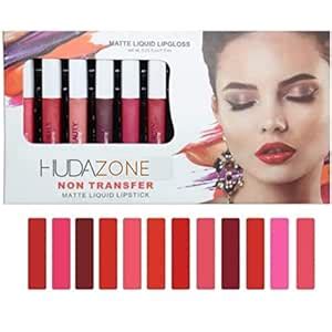 Buy HUDA ZONE Professional Waterproof Combo Liquid Matte Lipstick Set ...