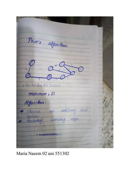 kruskal and prime algorithm graph solution | PDF