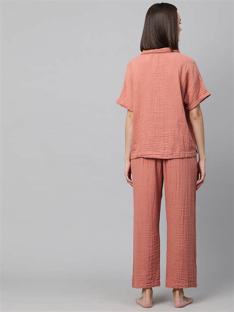 Buy Now Chemistry Double Fabric Crinkle Lounge Set