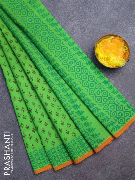 Block Printed Silk Cottons by Prashanti Sarees