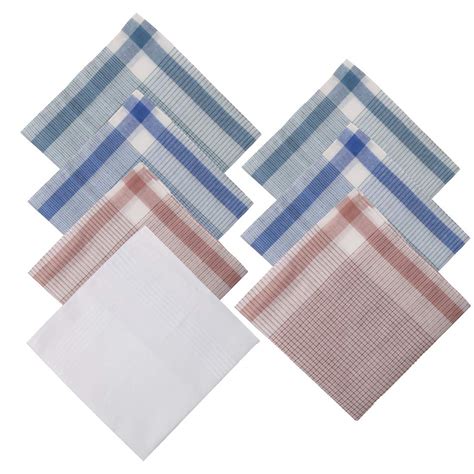 YEC0105 Checkered 7 Piece In Present Box Y&G Mens Cotton Hankies ...