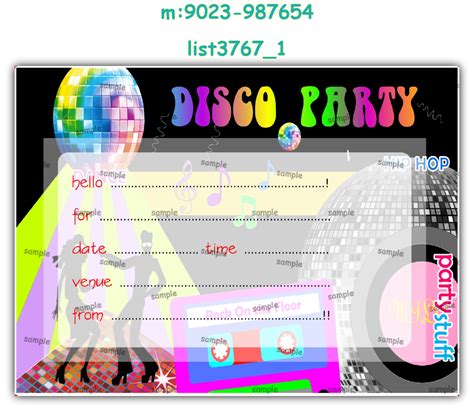 Disco theme designs in Tambola Housie, Cards