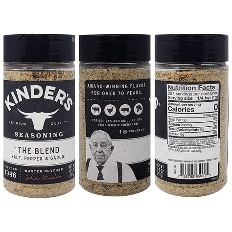 Kinders Premium Seasoning Variety Pack - Woodfired Garlic, Butchers All ...