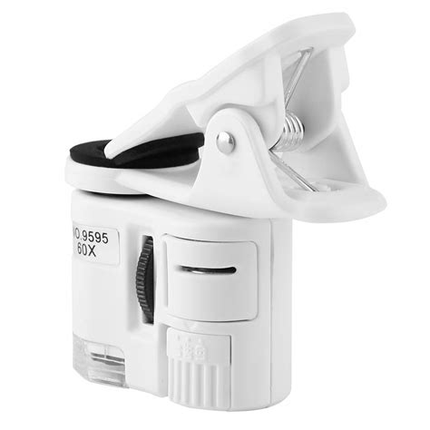 LED Light Mini Mobile Phone Microscope LED Clip-type Loupe Microscope ...
