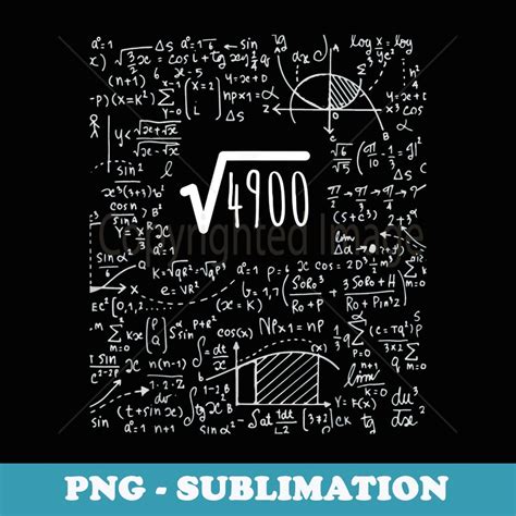 Square Root Of 4900 Birthday Design 70 Years Old Math Geek - | Inspire ...