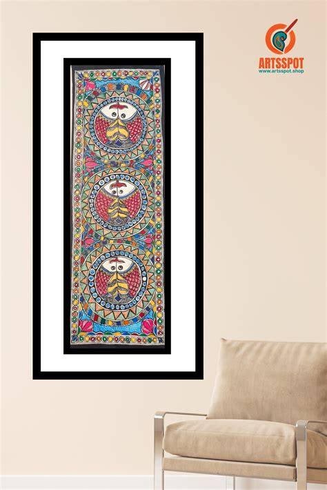 Buy Madhubani Fish Painting – Handmade Mithila Folk Art | ARTSSPOT ...
