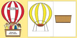 👉 Hot Air Balloon Labels Template | Display Resources