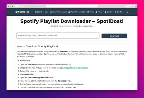 Spotify Playlist Downloader – SpotiDost: Download Playlist Tracks in a Seconds!