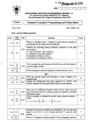 Experiment 5 - Consider the schema for College Database: STUDENT (USN ...