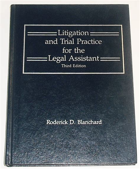 Litigation and Trial Practice for the Legal Assistant : Amazon.in: Books