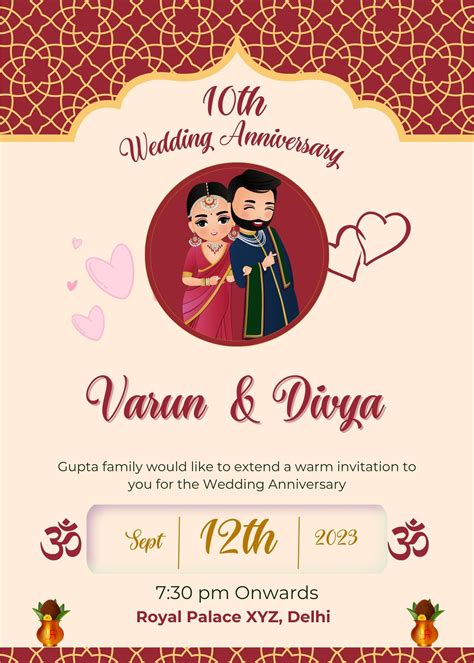 Download Invitation card for Marriage Anniversary - Shaadi Vibes