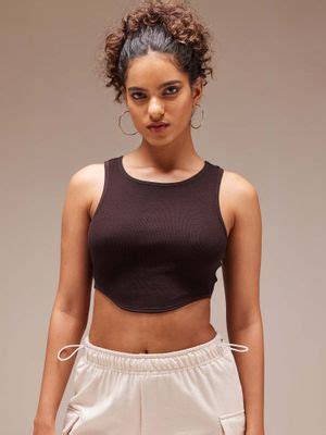 Buy Cava Athleisure Brown All Day Rib Tank Top (XS) Online