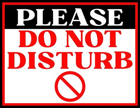 Do Not Disturb Printable Sign