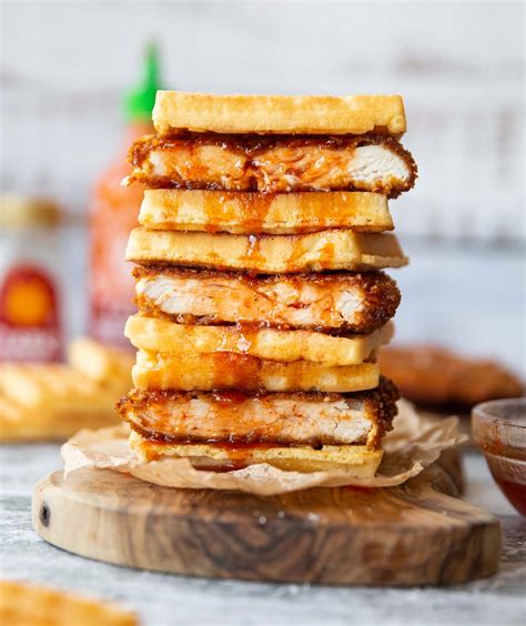 Cornflake Fried Chicken Waffle Sandwiches | Something About Sandwiches