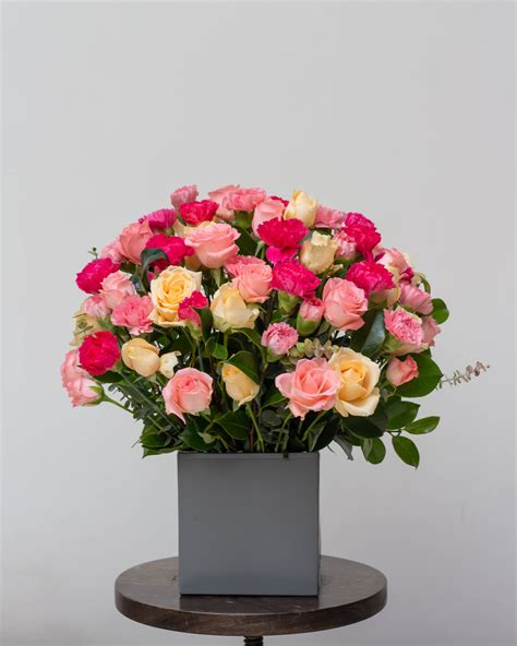 Order Pink, Peach and Light Pink Carnation Flower Bouquet | Flower ...
