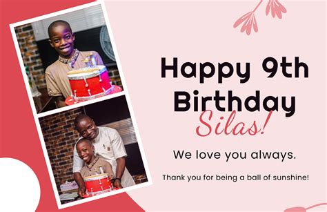 Image result for Template for 7th Birthday Program